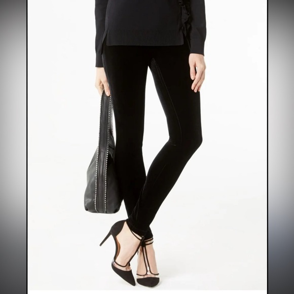 INC International Concepts Pants - INC BLACK VELVET LEGGINGS SOFT XXLARGE